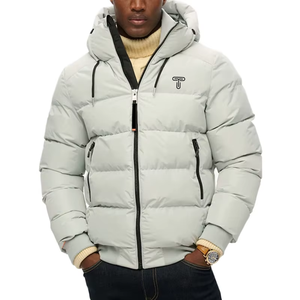 Chaqueta Universitaria de Invierno Ligera y Ecológica para Hombre, Forrada de Felpa, Personalizable, Plegable, Estilo Urbano, Diseño de Parches, Logotipo Frontal - Product Image 2