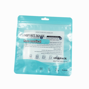 Benutzer definierte Pink Blue Self Seal Reiß verschluss Kunststoff Einzelhandel Verpackungs tasche Druck verschluss beutel Paket für Gesichts maske mit Hang Hole Moist ure Proof - Product Image 6