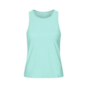 Camiseta sin Mangas para Mujer de Corte Holgado, Tejido de Punto Ligero, Transpirable y Ecológico con Dobladillo sin Rematar, Hombros Caídos, Estilo Casual Urbano - Product Image 1