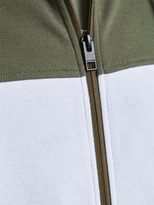 Nouveau sweat à capuche décontracté à fermeture éclair complète pour hommes 100% coton polaire matériel Logo personnalisé pull à capuche uni surdimensionné pour hommes - Product Image 6