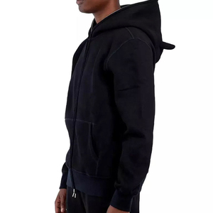 Sweat-shirt à capuche en polaire avec fermeture éclair complète, Design brodé personnalisé, nouveau style 2023, OEM quantité minimale de commande - Product Image 3