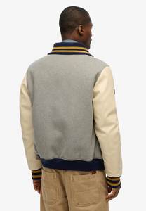 เสื้อแจ็กเก็ตทีมมหาวิทยาลัยเลตเตอร์แมนแขนเสื้อทำจากหนัง PU สำหรับผู้ชายให้ความอบอุ่นอย่างเต็มที่สำหรับฤดูหนาว - Product Image 5