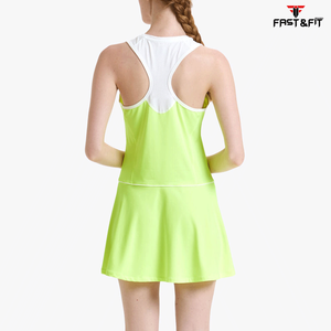 ชุดเทนนิสระบายอากาศได้ดีสำหรับผู้หญิงกระโปรงเทนนิสสั้นทำจากโพลีเอสเตอร์100% สามารถปรับแต่งชื่อทีมได้ - Product Image 2