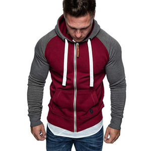 เสื้อฮู้ดซิปผู้ชาย เสื้อแจ็คเก็ตแบบสวมหัว เสื้อสเวตเชิ้ตลำลอง เสื้อคลุมมีฮู้ดสำหรับออกกำลังกาย เสื้อคลุมด้านนอก ออกแบบลายพิมพ์ตามสั่ง - Product Image 4