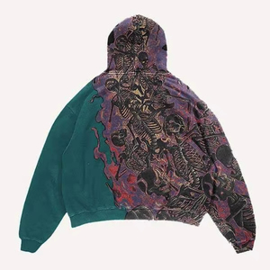 Venta al por mayor último estilo bajo MOQ hombres térmico de gran tamaño con capucha peso pesado desgastado canguro bolsillo Sudadera con capucha prendas de vestir exteriores - Product Image 4