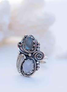 Diseño único Labradorita 925 Anillo de bodas de plata esterlina sólida Piedra preciosa natural Anillo de labradorita de joyería fina de buena calidad - Product Image 4