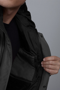 Chaqueta Bomber Impermeable para Hombre, Negra, Estilo Denim, con Capucha, Ropa de Calle de Invierno 2024, Tejida al por Mayor - Product Image 3