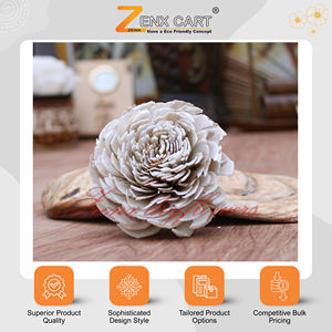 Exclusive Hot Sale <b>Top</b> Notch Quality Artificial Sola Wood Flowers Skin Charki Christmas <b>Halloween</b> 6,8,10cm Sizes Eco-Friendly - Product Image 2