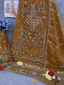 ชุดสูทปากีสถานที่สวยงามพร้อมผ้าหรูหราสำหรับงานอีเวนต์และโอกาสพิเศษสำหรับการส่งออก - Product Image 5