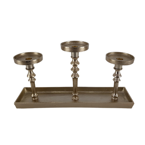 Home Decorative Metal Aluminum <b>Pillar</b> <b>Candle</b> Holder Gold Stylish Design <b>Candle</b> Stand For Wedding Handmade - Product Image 1