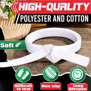 OEM Wholesale 100% Cotton Martial Arts <b>Belts</b> <b>Kids</b> Judo Karate Taekwondo BJJ <b>Belts</b> Custom Double <b>Belts</b> - Product Image 3