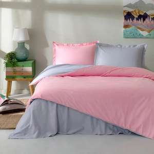 Özdilek Double Ranforce Ensemble housse de couette Colormix Rose Gris-Literie élégante et élégante - Product Image 1