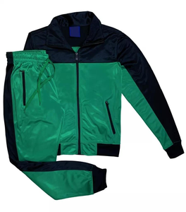 Nouvel ensemble de survêtement imprimé en polaire polyester/coton coupe régulière pour homme, tenue de sport rayée pour le jogging, OEM - Product Image 4