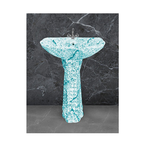 Nuevo Último Stock Llegada de uso de baño de calidad premium Lavabo de mano de diseño de cerámica blanca de forma ovalada - Product Image 1