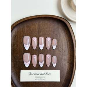 Adesivi per Unghie Press-On con Petali Rosa - Product Image 2