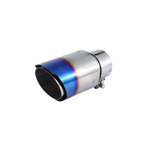 Marmitta per auto universale in acciaio inossidabile con punta di scarico blu bruciata per BMW BENZ Audi <span class=keywords><strong>VW</strong></span> Golf Car marmitta di scarico <span class=keywords><strong>logo</strong></span> personalizzato - Product Image 2