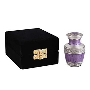 Urnas de cremación de Metal con acabado antiguo, urnas metálicas de aluminio para cenizas, decoración del hogar - Product Image 3