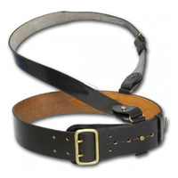 Brand New British Brown Original Leather Sam Brown Ceinture Cross Strap Ceintures en cuir véritable marron foncé