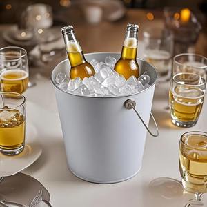 Refroidisseur à champagne de grande capacité, seau à glace, refroidisseur à vin, bac à boissons en métal pour fête, bar, mariage et célébration - Product Image 2