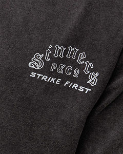 Mens <b>Vintage</b> Black <b>Graphic</b> T-Shirt Streetwear Strike First Print Oversized Loose Fit Short Sleeve Retro <b>Tee</b> - Product Image 6