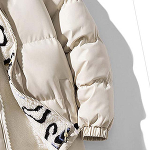 Blousons de bombardier en tissu doudoune chaud pour hommes manteaux d'extérieur d'hiver personnalisés veste en tissu tissé pour hommes vente en gros à prix bon marché - Product Image 4