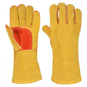 Gants de soudage personnalisés en cuir de chèvre noir de qualité supérieure/Nouveau dernier design 2025 Gants de soudage - Product Image 1