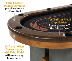 โต๊ะแบล็คแจ็คผลิตโต๊ะโป๊กเกอร์ดีไซน์ใหม่แบบกำหนดเอง - Product Image 5