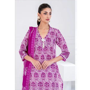 Traje Salwar Kameez de 3 piezas de marca Original para mujer, vestido de césped paquistaní con estampado Digital, venta al por mayor, ropa India pakistaní para - Product Image 5