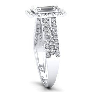 REYES minimalista 14K oro blanco Moissanite joyería nupcial boda mujeres compromiso banda anillos para su cumpleaños anillos de regalo - Product Image 3