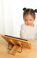 Support de livre en bois pour la lecture Lot de 2 porte-livre pliable en bois support de cuisine tour support de lecture pour manuel ordinateur portable
