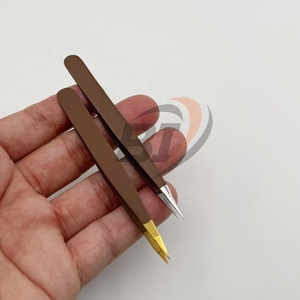 Pinzas para Cejas de Acero Inoxidable con Punta Puntiaguda, Ecológicas, Ligeras, Grado A+, con Logotipo Personalizado al por Mayor, para Depilación Precisa - Product Image 5