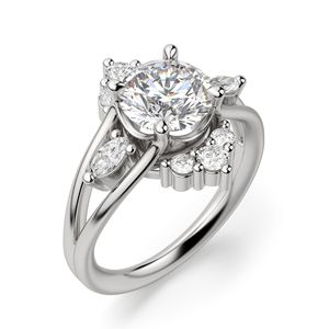 Brilliant Cut Vintage Moissanite Engagement <b>Ring</b> <b>Sterling</b> <b>Silver</b> Gold Prong <b>Set</b> Classic Bridal <b>Ring</b> for Anniversary Birthday - Product Image 1