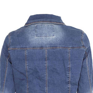 Chaquetas vaqueras de color sólido de alta calidad para mujer, prendas de vestir, chaqueta vaquera de manga larga con cuello vuelto para mujer a la venta - Product Image 6