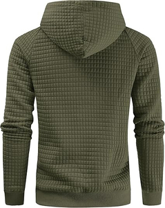Vente en gros basique coton mélangé collection printemps hommes veste décontractée fermeture éclair imprimé tout match sweat couleur unie à capuche - Product Image 5