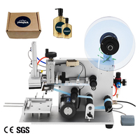 Etiquetadora de Sobremesa Semiautomática de Alta Calidad YM120 para Botellas Planas, Latas de Vidrio, Cajas de Cartón, Aplicador de Etiquetas