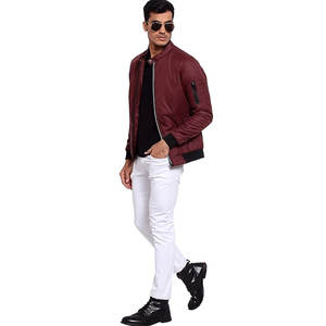 Nueva llegada al por mayor chaqueta de bombardero personalizada para los hombres de etiqueta privada Oem Logo chaqueta de bombardero en blanco hombres chaqueta de Bombardero a prueba de agua - Product Image 4