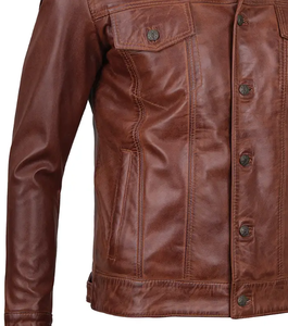 2024เสื้อหนังผู้ชายแบบบางระบายอากาศได้ดีเสื้อแจ็คเก็ตหนังแท้สำหรับฤดูหนาว - Product Image 5