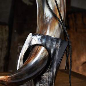 Corne de buffle polie de meilleure qualité avec travail sculpté Style animal Fête de mariage Vin Eau Exportation vers l'Inde - Product Image 2