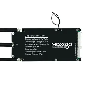 Maxkgo BMS nhà sản xuất 18650 pin sạc mạch BMS Board 23S 100A cho Xe máy điện