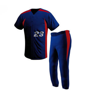 2025 Design personnalisé col en V hommes Baseball maillot et pantalon confortable nouveau Style équipe uniforme ensemble Softball porter - Product Image 5