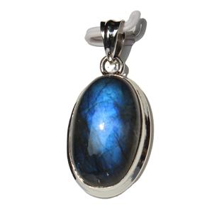 Vente en gros, Labradorite, Cabochon rond, pendentif en argent Sterling 925, pierres de cristal de guérison naturelles - Product Image 2