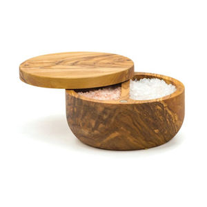 Boîte à épices en bois faite à la main boîte à sucre et sel boîte de cuisine en bois pour la maison Restaurant accessoires de cuisine avec couvercle taille personnalisée - Product Image 4
