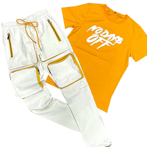 Camiseta de Jersey para hombre y pantalones Cargo, chándal para correr, chándal para hombre, diseño personalizado, ropa de calle de moda de verano, chándal - Product Image 6