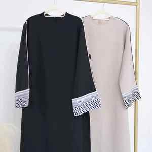 Handmade Modest Islamic Abaya for Women Embroidery <b>Silk</b> <b>Long</b> Sleeve Traditional Muslim Dubai Design High Quality All Seasons - Product Image 3