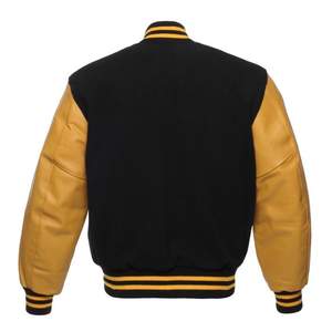 Veste de baseball pour hommes High Street OEM blouson bombardier en satin original tissu de laine hiver veste en satin Letterman avec poche - Product Image 6