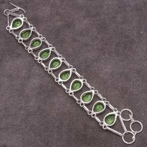 Bracelet en argent avec pierres précieuses en améthyste verte Bracelet en argent sterling 925 fait main pour femme Cadeau pour maman - Product Image 6