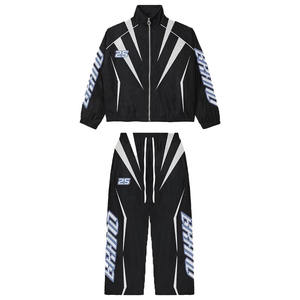 Survêtement coupe-vent personnalisé en nylon veste zippée à manches longues survêtement coupe-vent pour hommes - Product Image 3