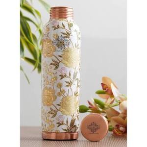 Nouvelle conception de bouteille d'eau en cuivre, personnalisation de la table, meilleure bouteille en cuivre, finition autocollante, fabrication artisanale - Product Image 3