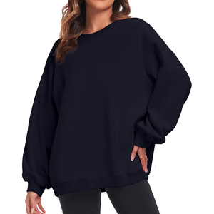 Sweat-shirt pour femme confortable et doux, léger, entièrement personnalisable, sweat-shirt à col rond pour femme en couleur unie - Product Image 3