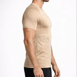 T-shirt de sport pour homme, col rond, manches courtes, coupe classique, tissu respirant à séchage rapide pour l'entraînement et le sport - Product Image 5